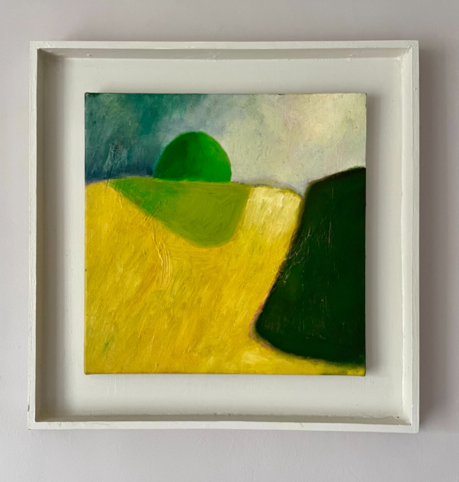 Homecoming Oil on canvas board 30 x 30cm, frame size 43 x 43cm